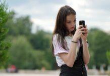 Young Girl Using Smartphone