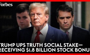 Trump Ups Truth Social Stake-- Receiving $1.8 Billion Stock Bonus