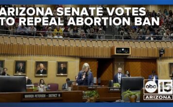 Senate votes to repeal abortion ban in Arizona