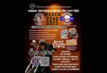 Annual Southern Comfort Military Ride at Peterson’s H-D South Southern Comfort Military Ride Poster