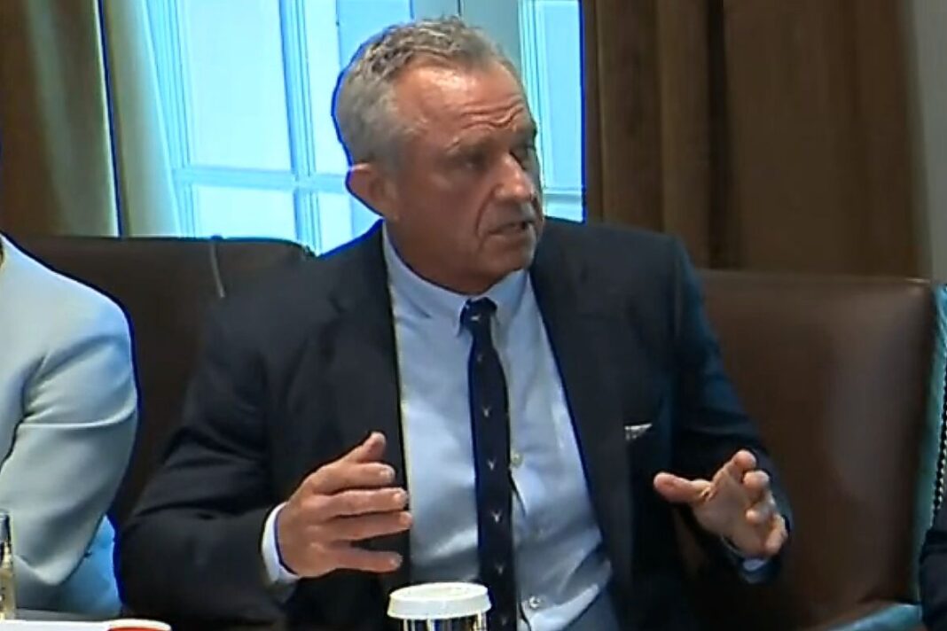 Robert F. Kennedy Jr. Talks during Cabinet Meeting on April 30, 2025