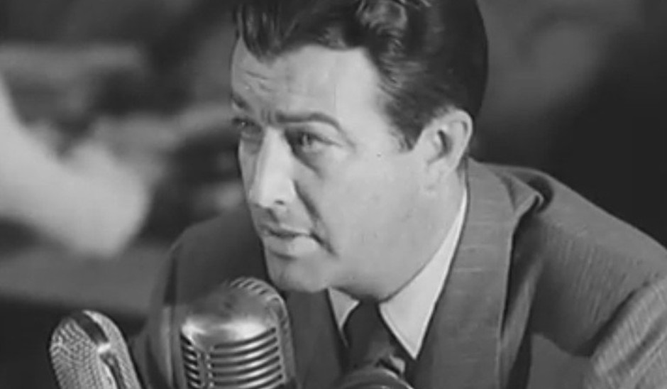 Taylor testifying before HUAC, 1947.