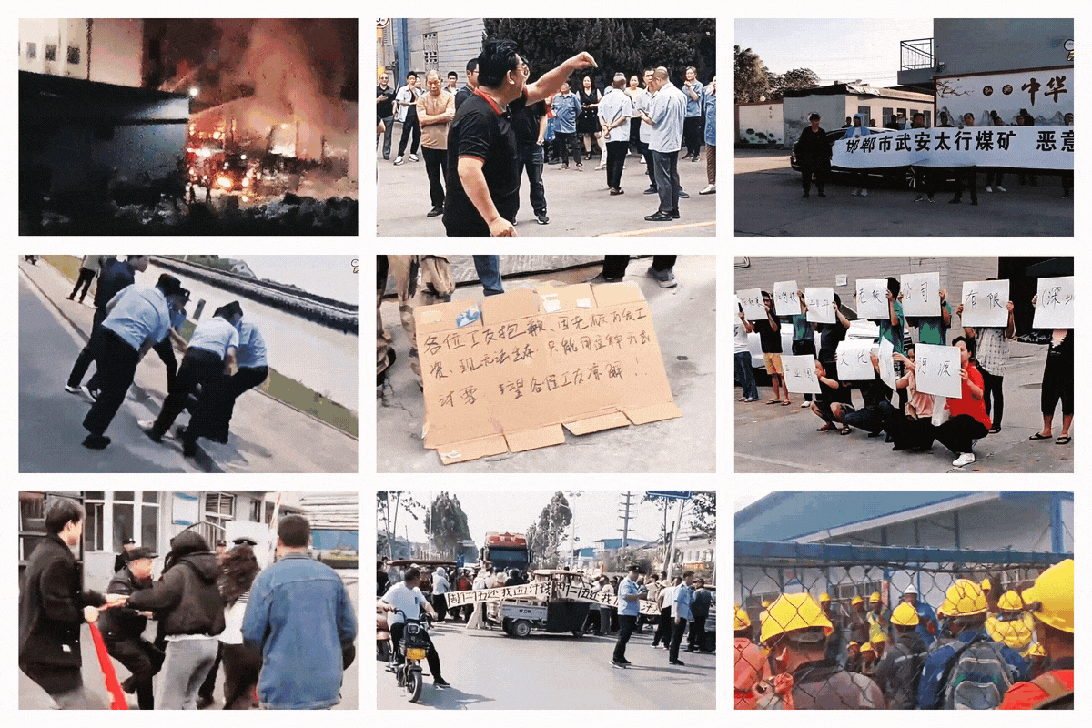 Employees across multiple sectors in China launched dozens of protests in April and early May, demanding unpaid wages and benefits. Tens of thousands said they’ve gone months without full pay. 
