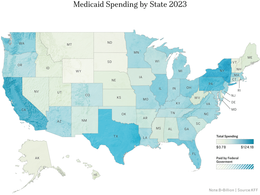 Medicaid Spending by State 2023 Paid By the Federal Government