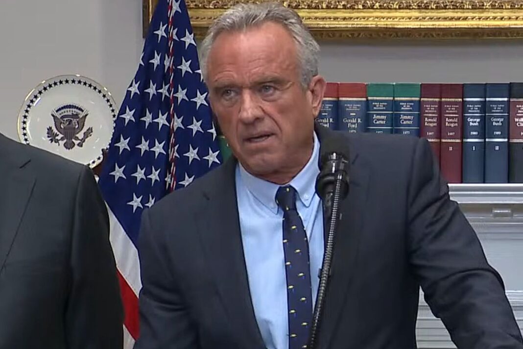 Health Secretary Robert F. Kennedy Jr. speaks during HHS Press Conference on May 12, 2025.