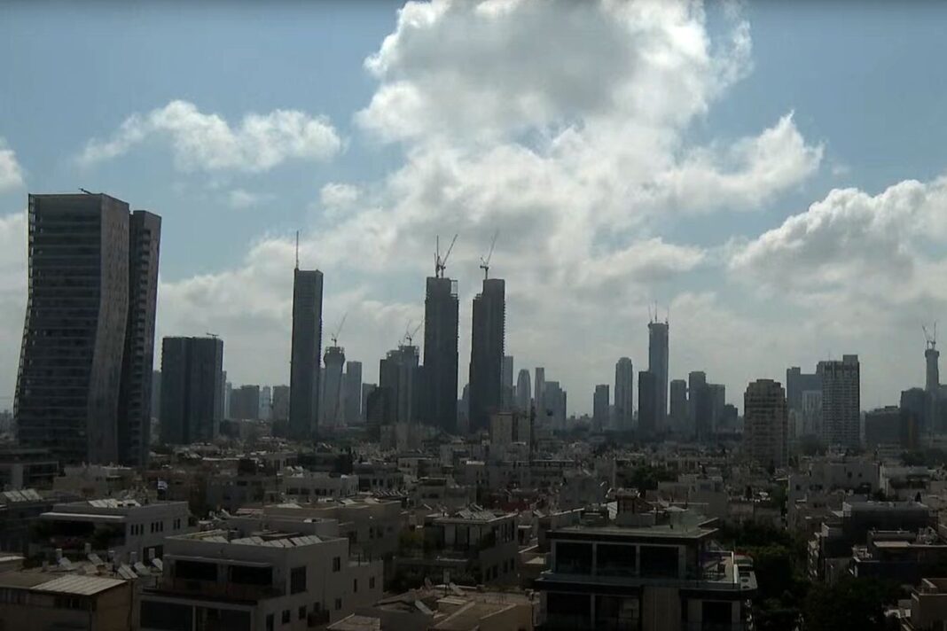 Tel Aviv, Israel Skyline After Ceasefire on June 25, 2025