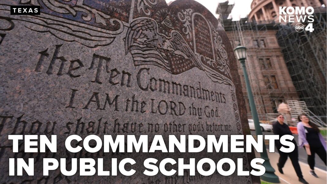 Texas governor signs bill requiring Ten Commandments be displayed in public schools