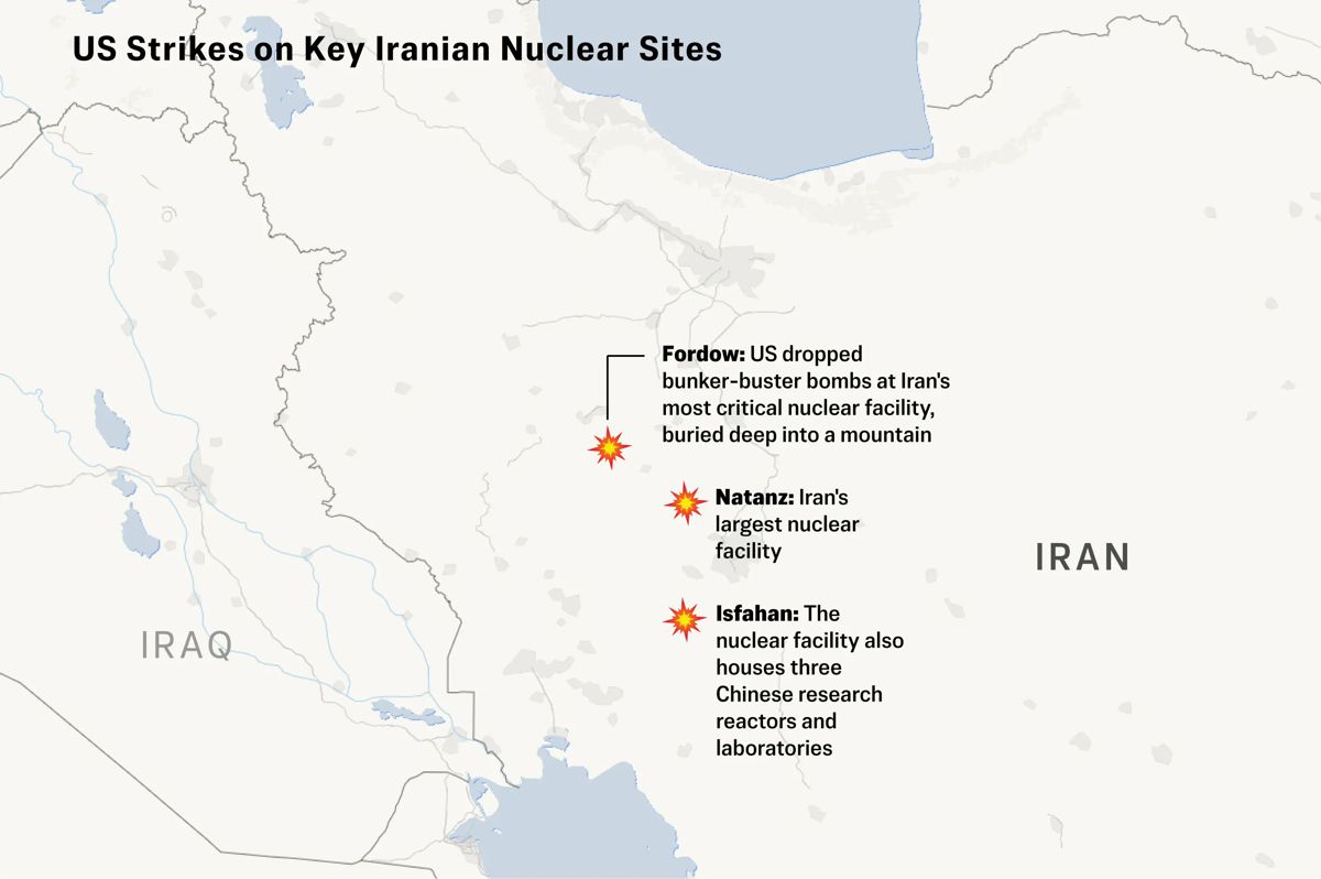 US Strikes on Key Iranian Nuclear Sites