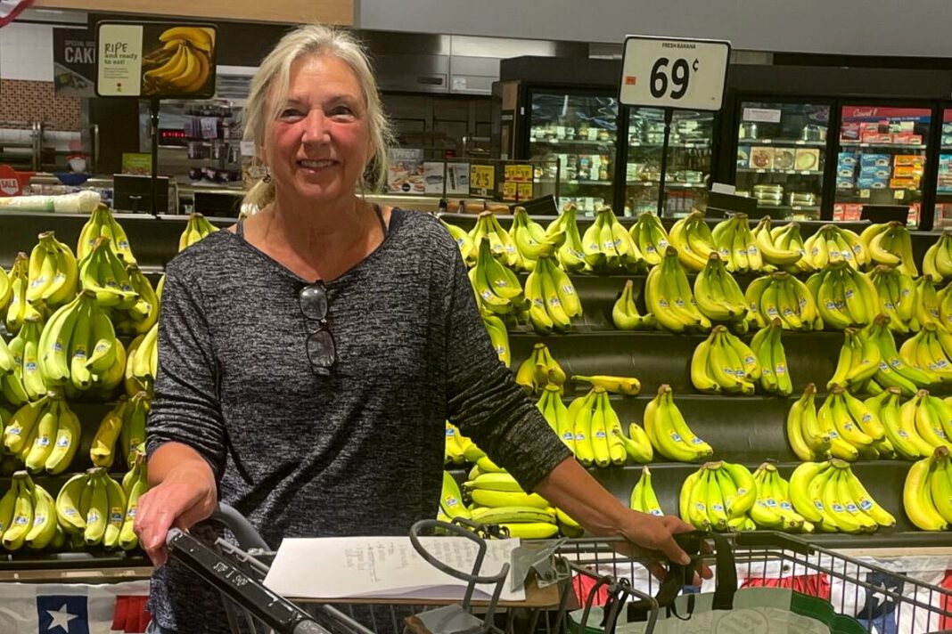 Amy Marseglia at her second job as a personal grocery shopper. Courtesy of Amy Marseglia