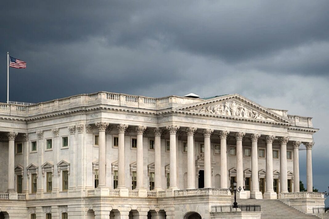 The Senate side of the U.S. Capitol in Washington on July 14, 2025.
