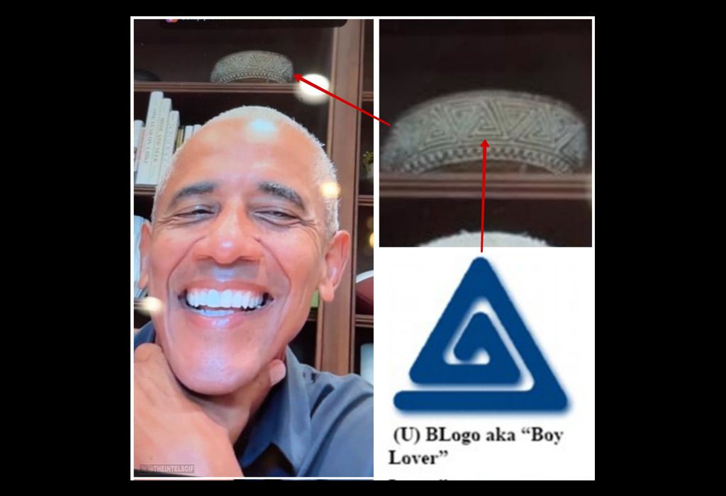 Obama and Bowl with BLogo aka "Boy Lover" logo.