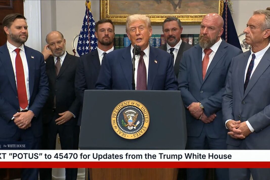 President Trump talks about the White House Building a Ballroom to Host Larger Events