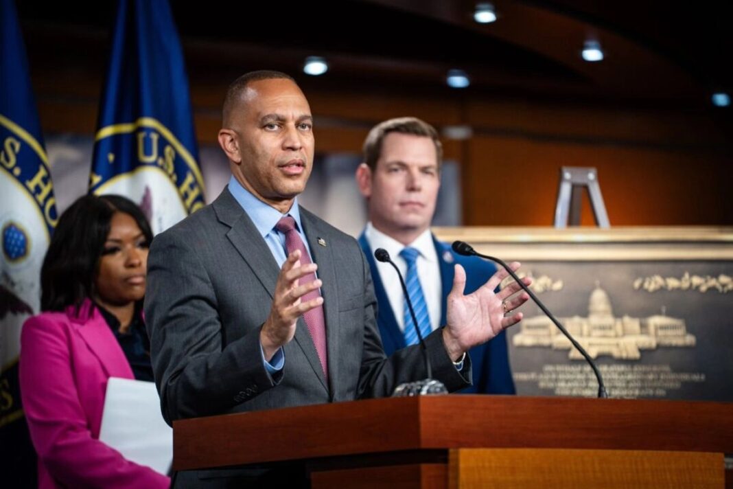 House Minority Leader Hakeem Jeffries Capitol Hill in Washington on Sept. 8, 2025.