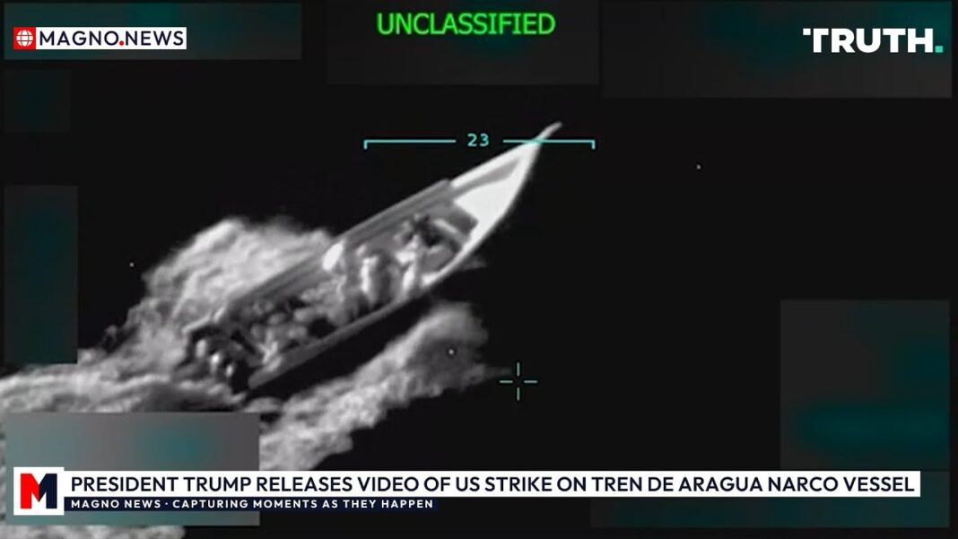 President Trump Unclassifies US Strike on Venezuelan Tren de Aragua Narco Boat at Truth Social