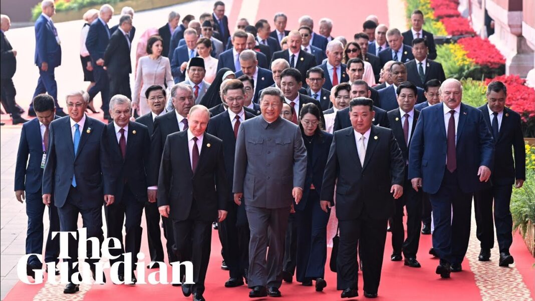 Xi Jinping, Putin and Kim appear together at Beijing's massive military parade