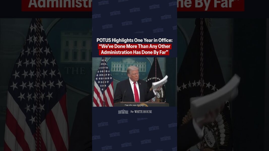President Trump Highlights First Year in Office