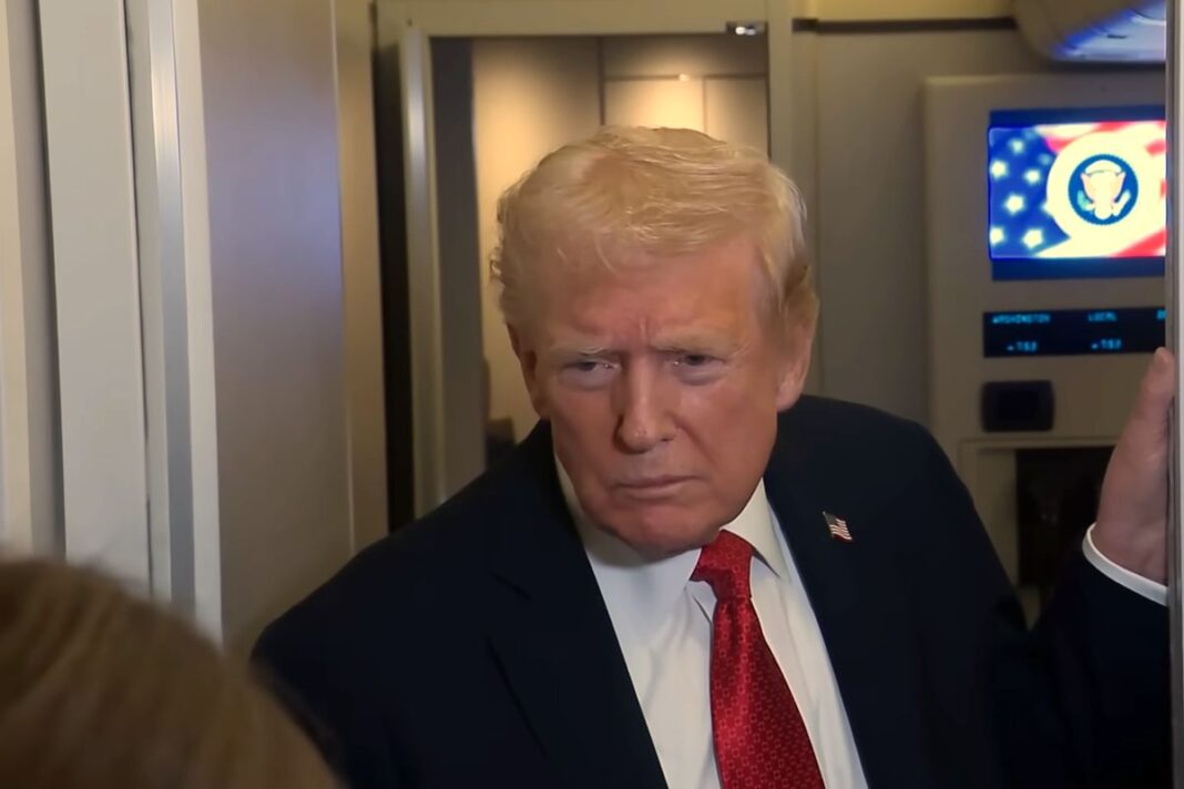 President Trump Gaggles with Press on Air Force One, Oct. 19, 2025