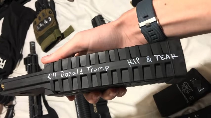 Motive of the Minneapolis Child Killer written on shooters gun