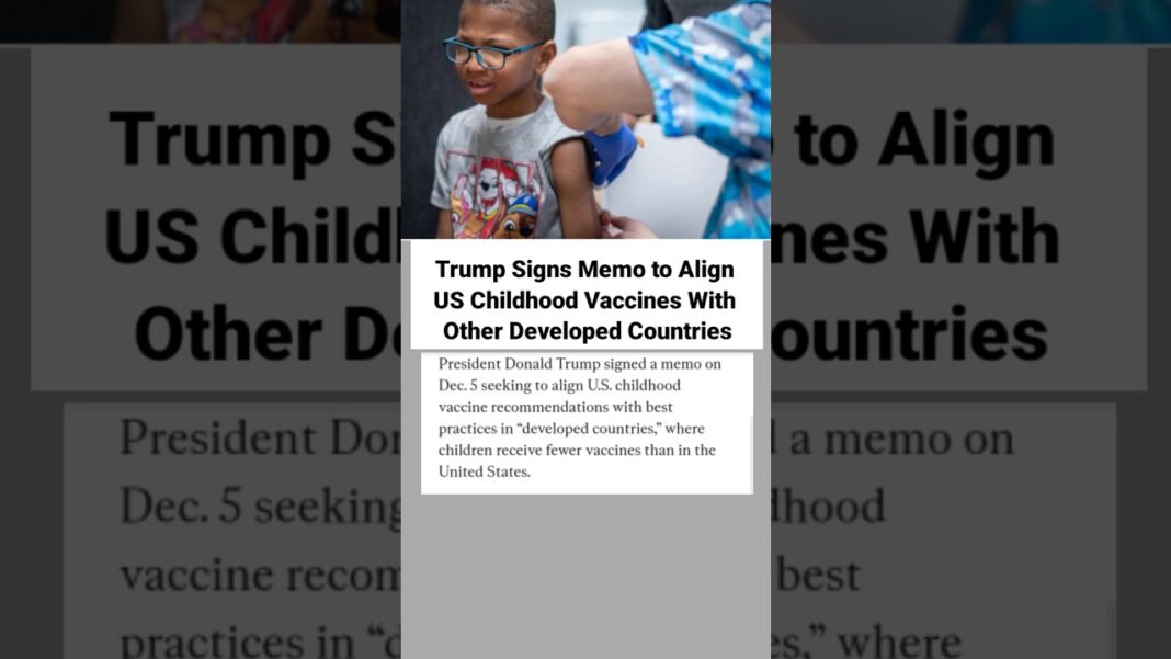 Trump Signs Memo to Align US Childhood Vaccines With Other Developed Countries!