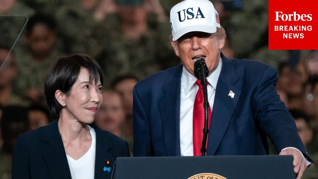 Trump Invites Japan's Prime Minister Sanae Takaichi To Speak Before Troops On USS George Washington