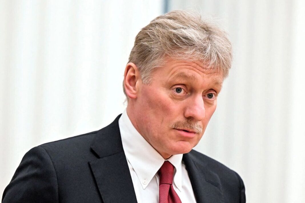 Kremlin spokesman Dmitry Peskov in Moscow on Feb. 18, 2022.