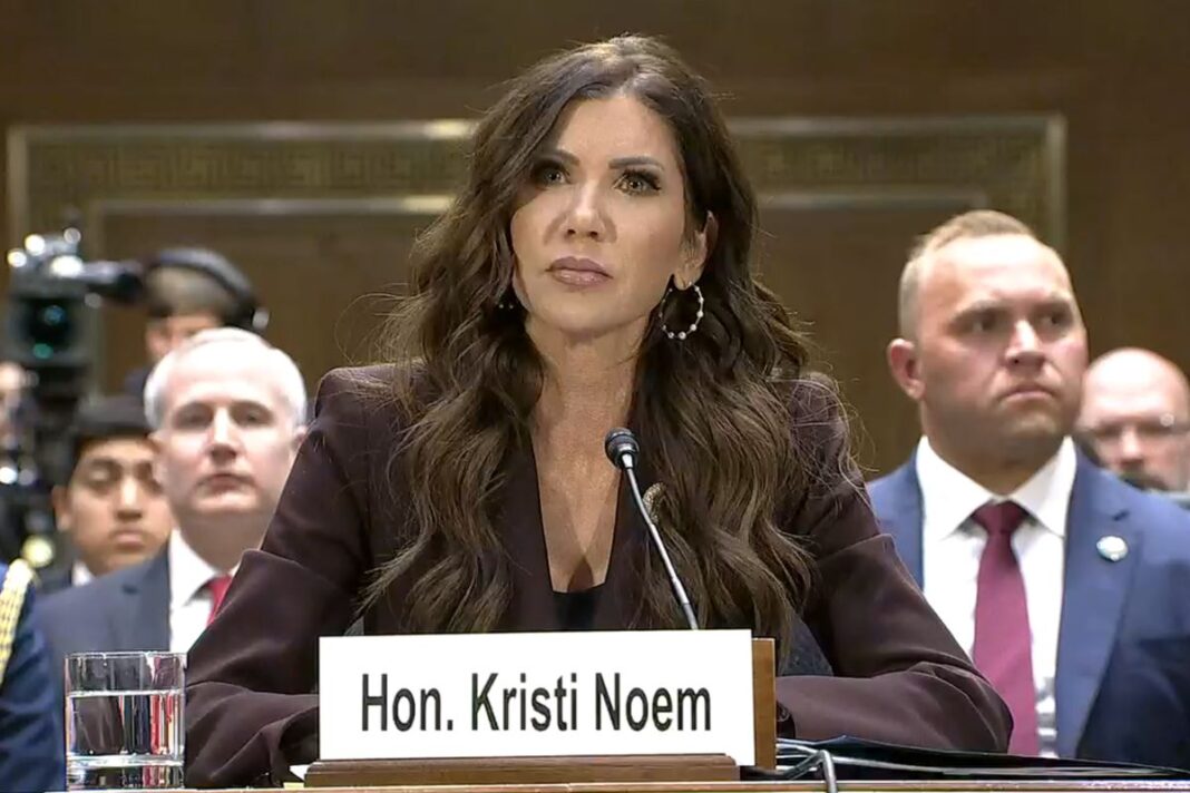 Kristi Noem testifies during the Judiciary Committees Hearing on Oversight of the Department of Homeland Security