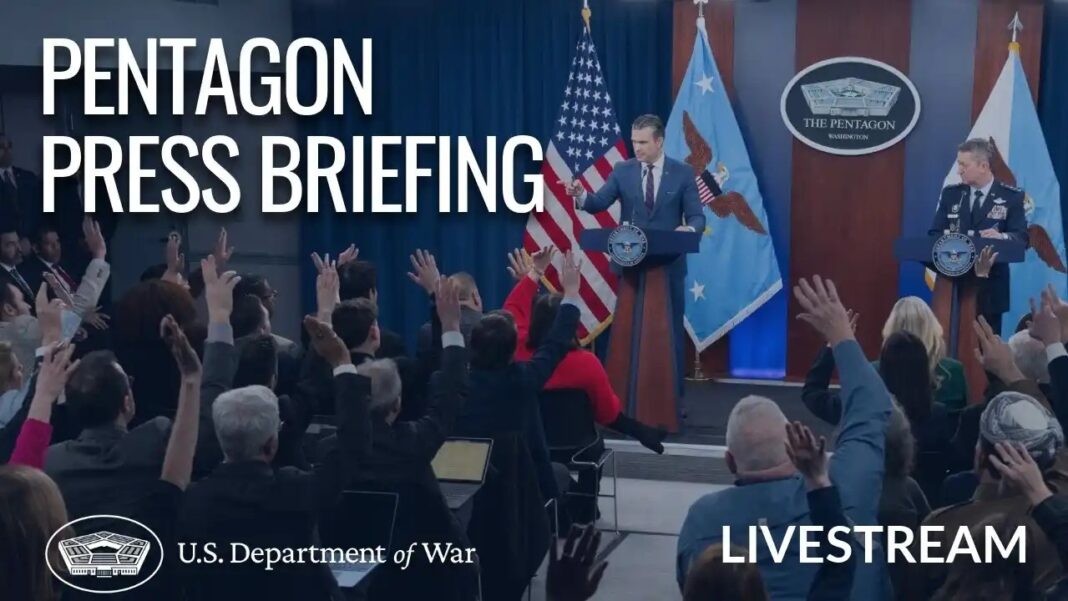 LIVE: Secretary of War and CJCS, Air Force Gen. Dan Caine, Hold a Press Briefing at the Pentagon