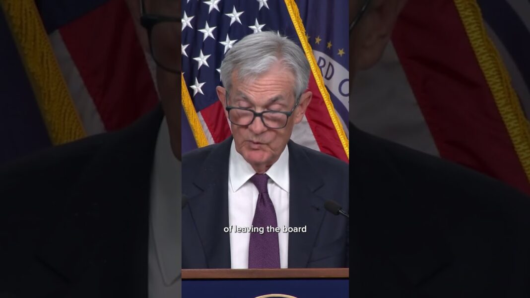 Powell says he will stay on as head of the Fed until Kevin Warsh is confirmed