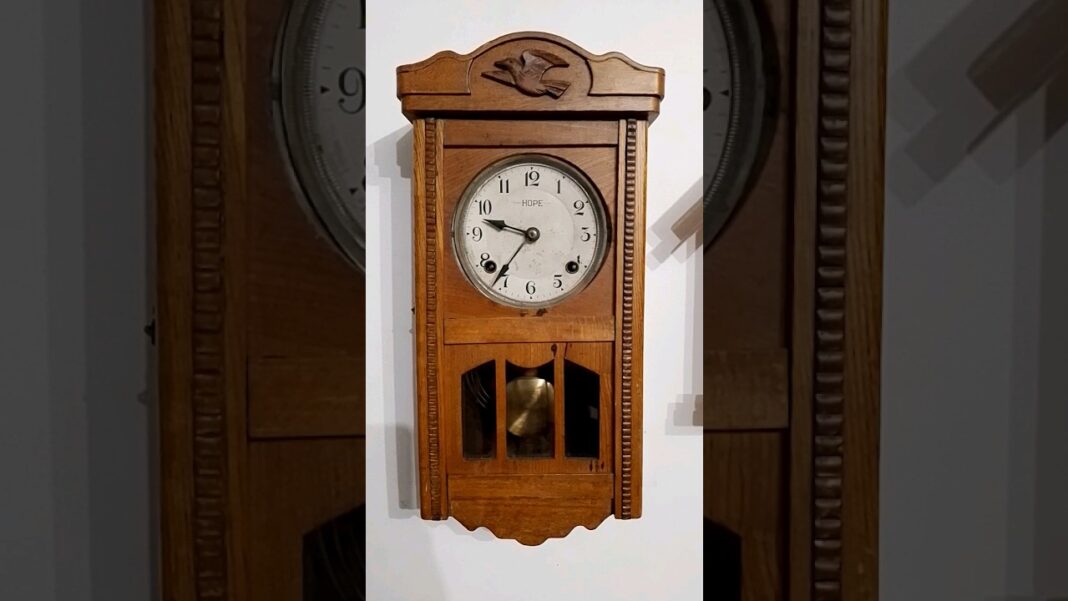 Vintage pendulum clock Tik-tok sound