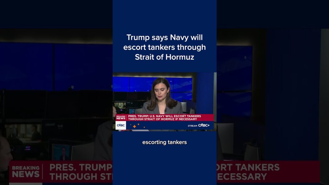 Trump says Navy will escort tankers through Strait of Hormuz