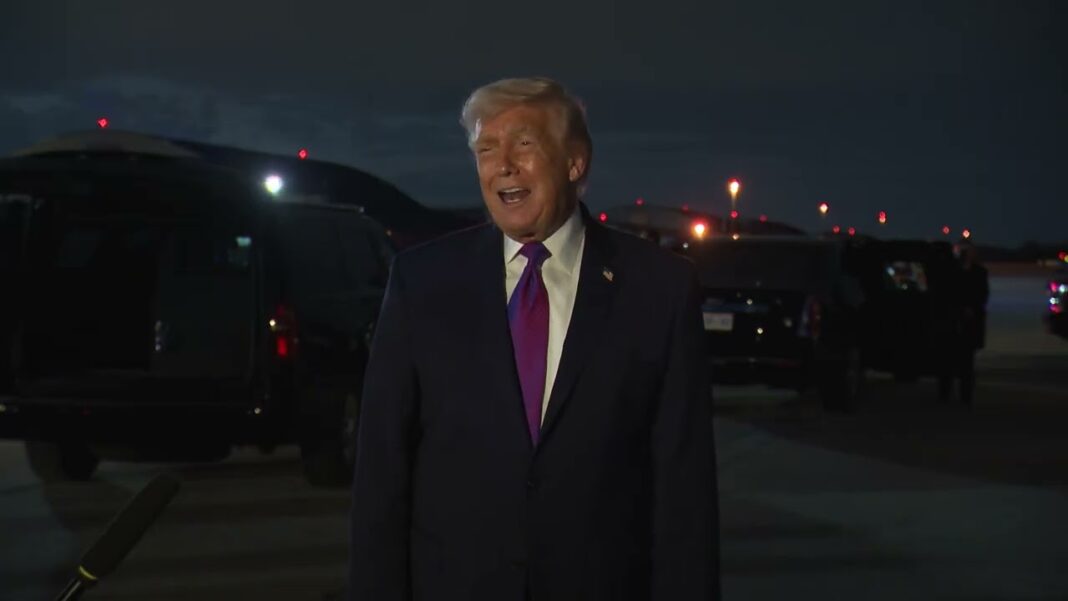 President Trump Gaggles with Press at Joint Base Andrews, Mar. 11, 2026