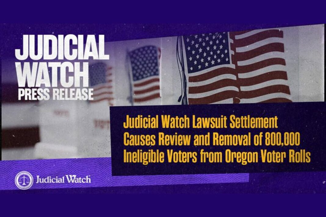 Judicial Watch Lawsuit Settlement Causes Review and Removal of 800,000 Ineligible Voters from Oregon Voter Rolls