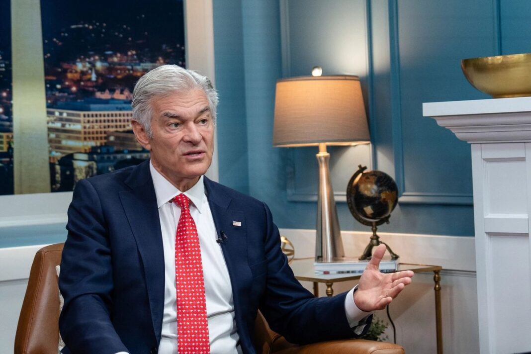 Dr. Mehmet Oz during an interview with EpochTV’s “American Thought Leaders” in Washington on Jan. 16, 2026.