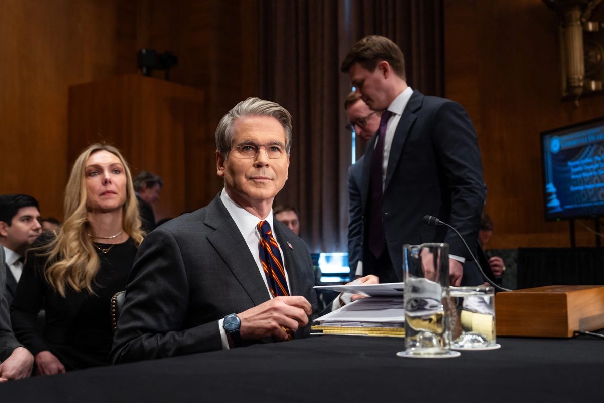 Treasury Secretary Scott Bessent arrives to testify before the Senate Committee on Banking, Housing, and Urban Affairs on Capitol Hill in Washington on Feb. 5, 2026