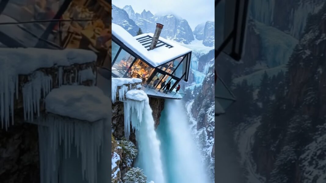 Glass House on Ice Cliff Collapses After Sudden Glacier Break