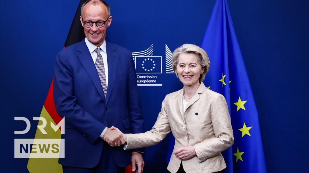 BREAKING NEWS: Ursula von der Leyen Welcomes German Chancellor Merz in Brussels | AC1N
