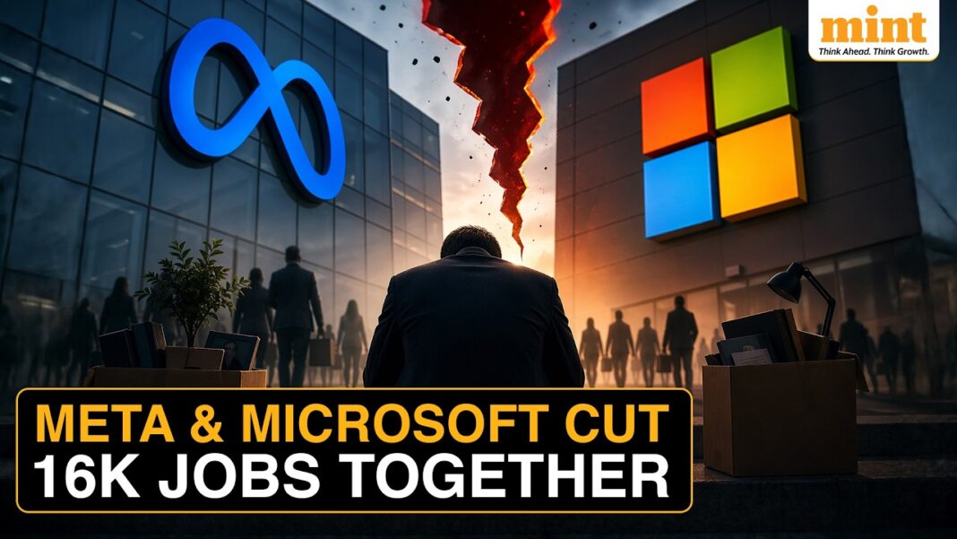 AI Vs Jobs: Meta Axes 8,000 Employees, Microsoft Slashes 8,750 Jobs | AI Push Sparks Mass Cuts