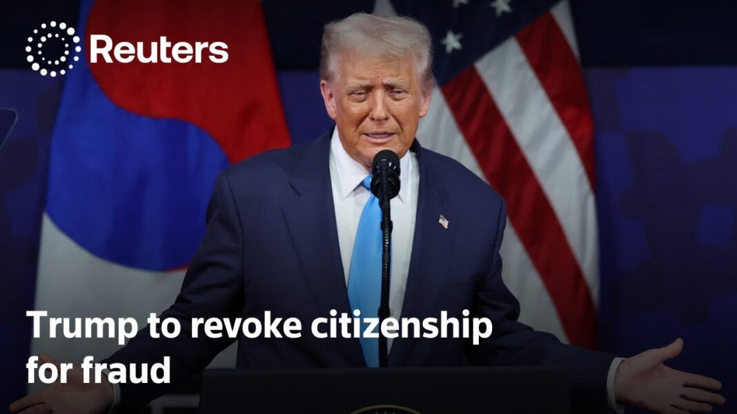 Trump says US to end citizenship of naturalized migrants convicted of fraud | REUTERS