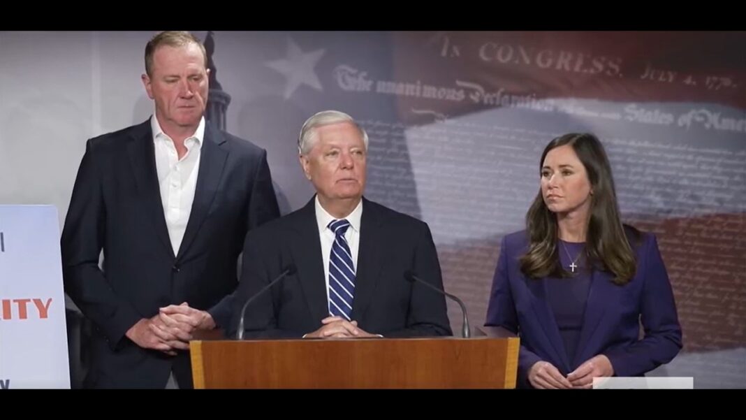 Graham along with Sens. Britt and Schmitt Hold News Conference on White House Ballroom Construction