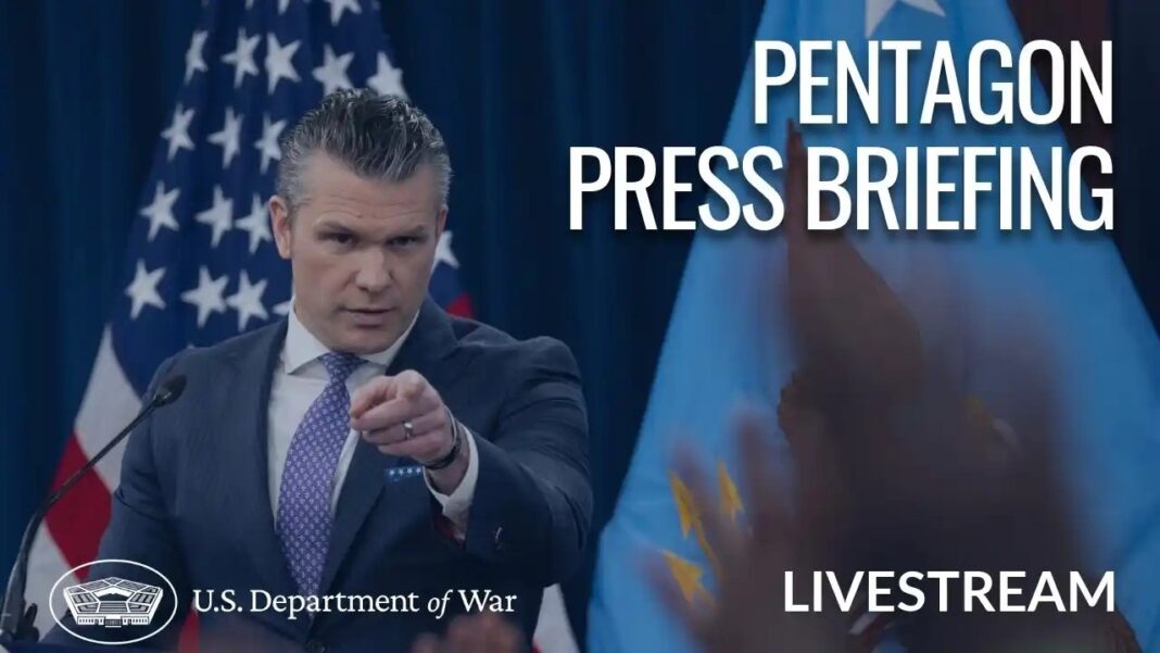 Secretary Hegseth and Chairman Caine hold a press briefing on Operation Epic Fury - 04/08/2026