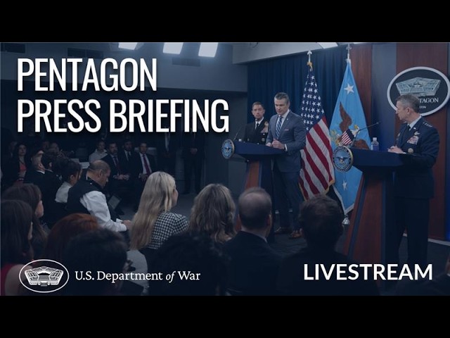 Secretary Hegseth and Chairman Caine hold a press briefing on Operation Epic Fury - 04/16/2026