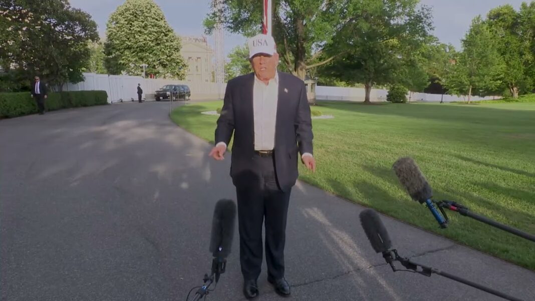 President Trump Gaggles with Press Upon Arrival to the White House, May 15, 2026