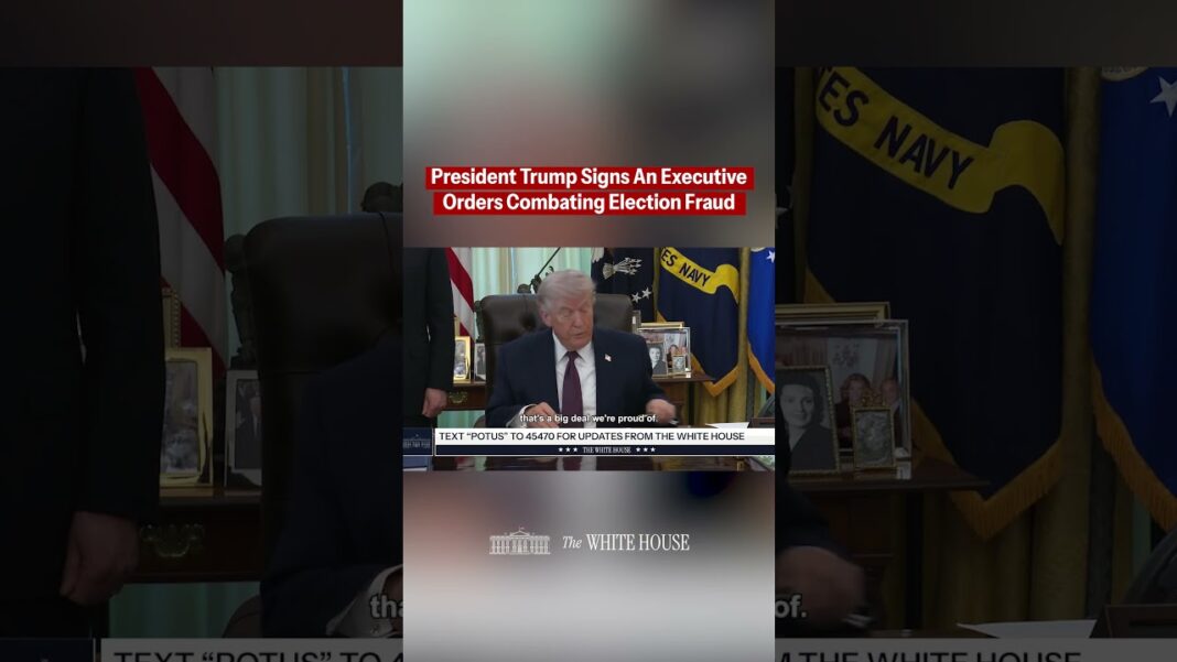 President Trump signs an executive order combating several election integrity issues 🇺🇸