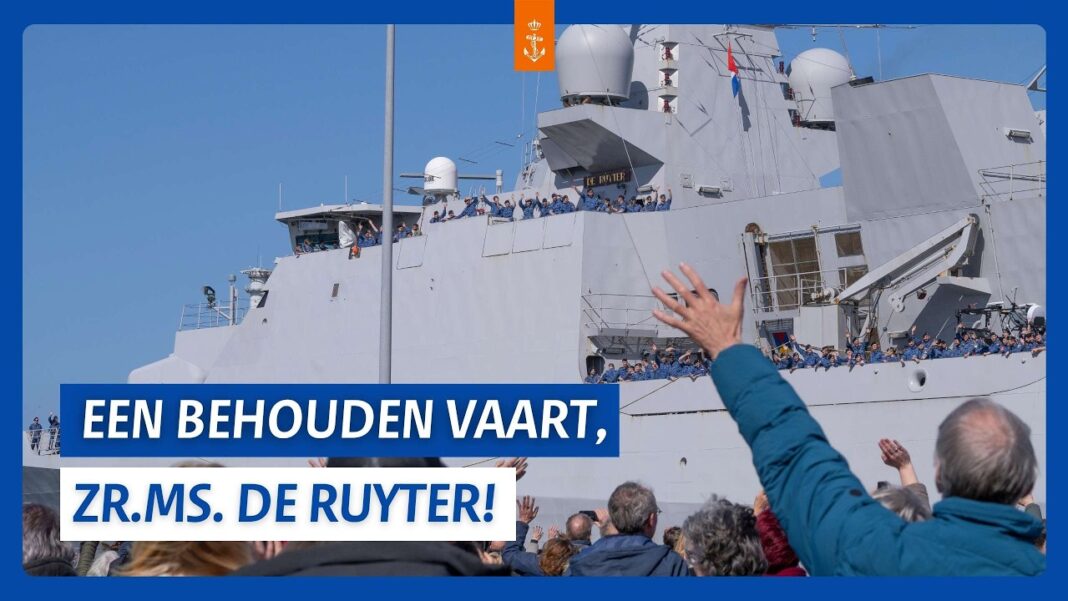 HNLMS De Ruyter departs for a 160-day deployment | Royal Netherlands Navy
