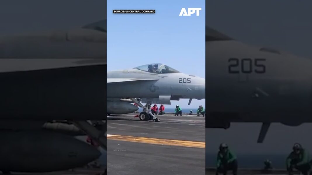 CENTCOM Releases Super Hornet Launch Footage from USS Abraham Lincoln Amid Iran Blockade | APT