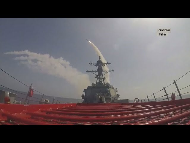 US says Iran launched missiles and drones at American ships