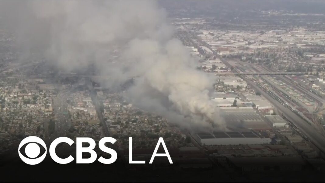 Los Angeles emergency declaration issued for Boyle Heights warehouse fire as blaze continues