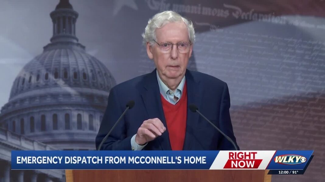 Emergency audio tied to Mitch McConnell's home mentioned 'cardiac arrest' before his hospitalization