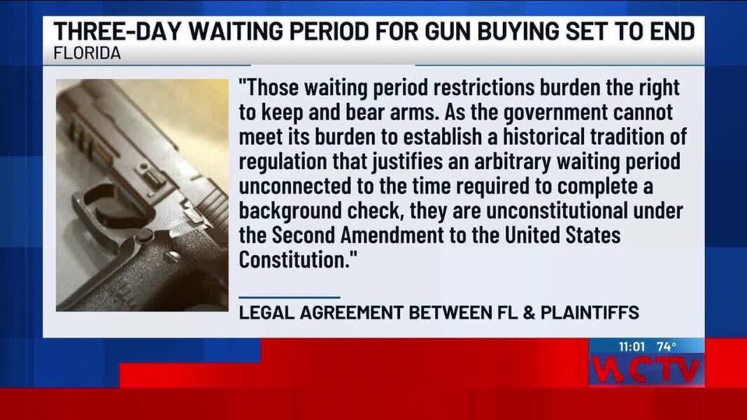 Florida Attorney General asks judge to declare 3-day firearm waiting period unconstitutional