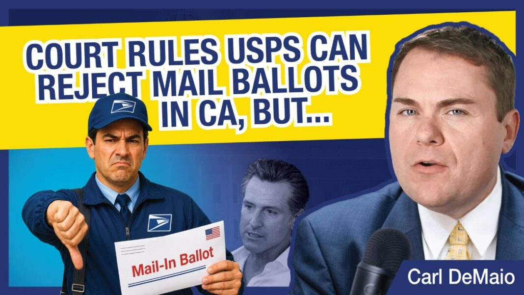 Court Rules USPS Can Reject Mail Ballots in CA, But...